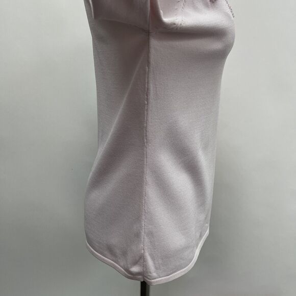 A. D. Originals Women's Top Medim Light Pink Sheer Rhinestones - Picture 8 of 11